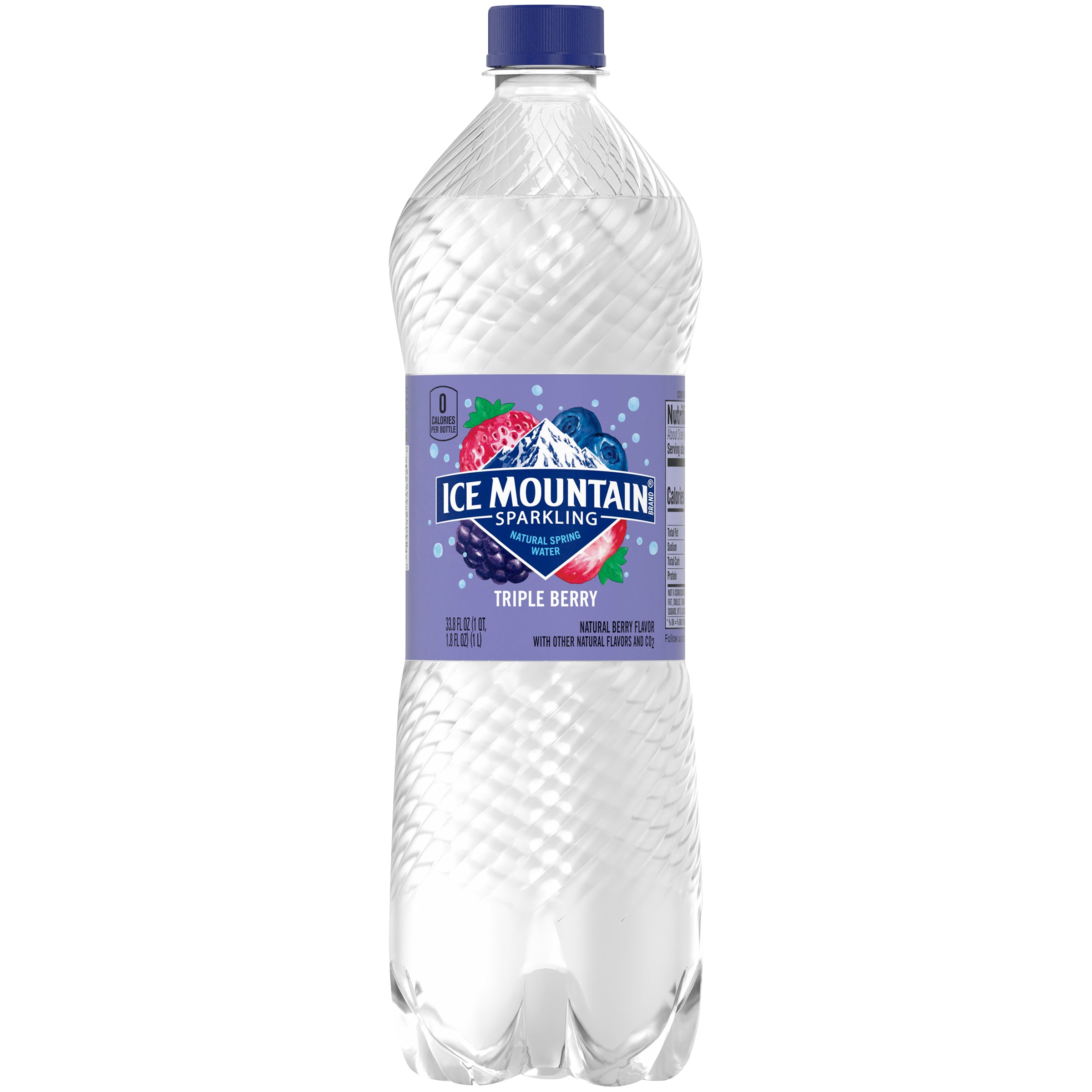 Ice Mountain - Sparkling Water - Triple Berry - Case of 12 - 33.8 fl oz.