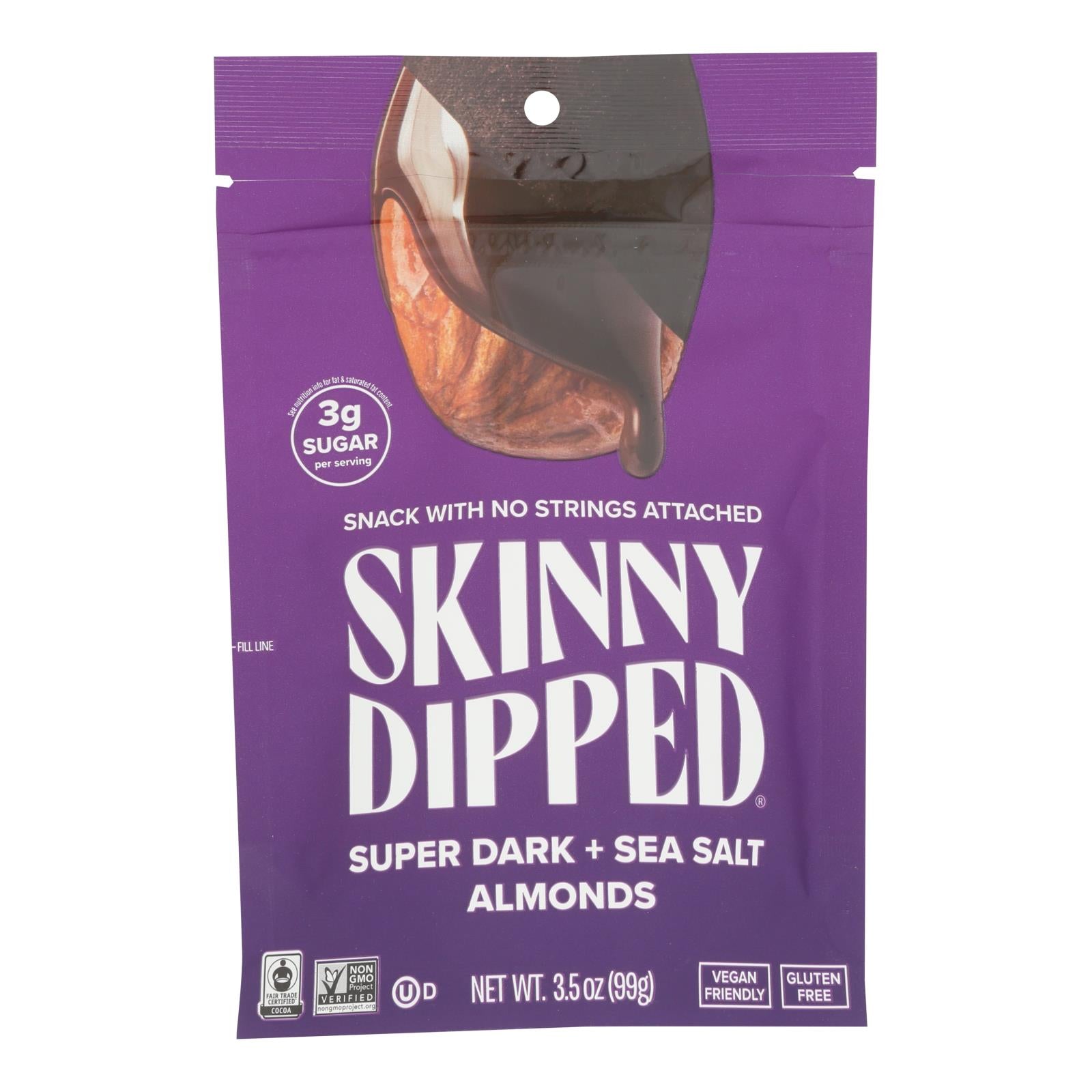 Skinnydipped - Almonds Spr Dark & Sea Salt - Case of 10-3.5 OZ
