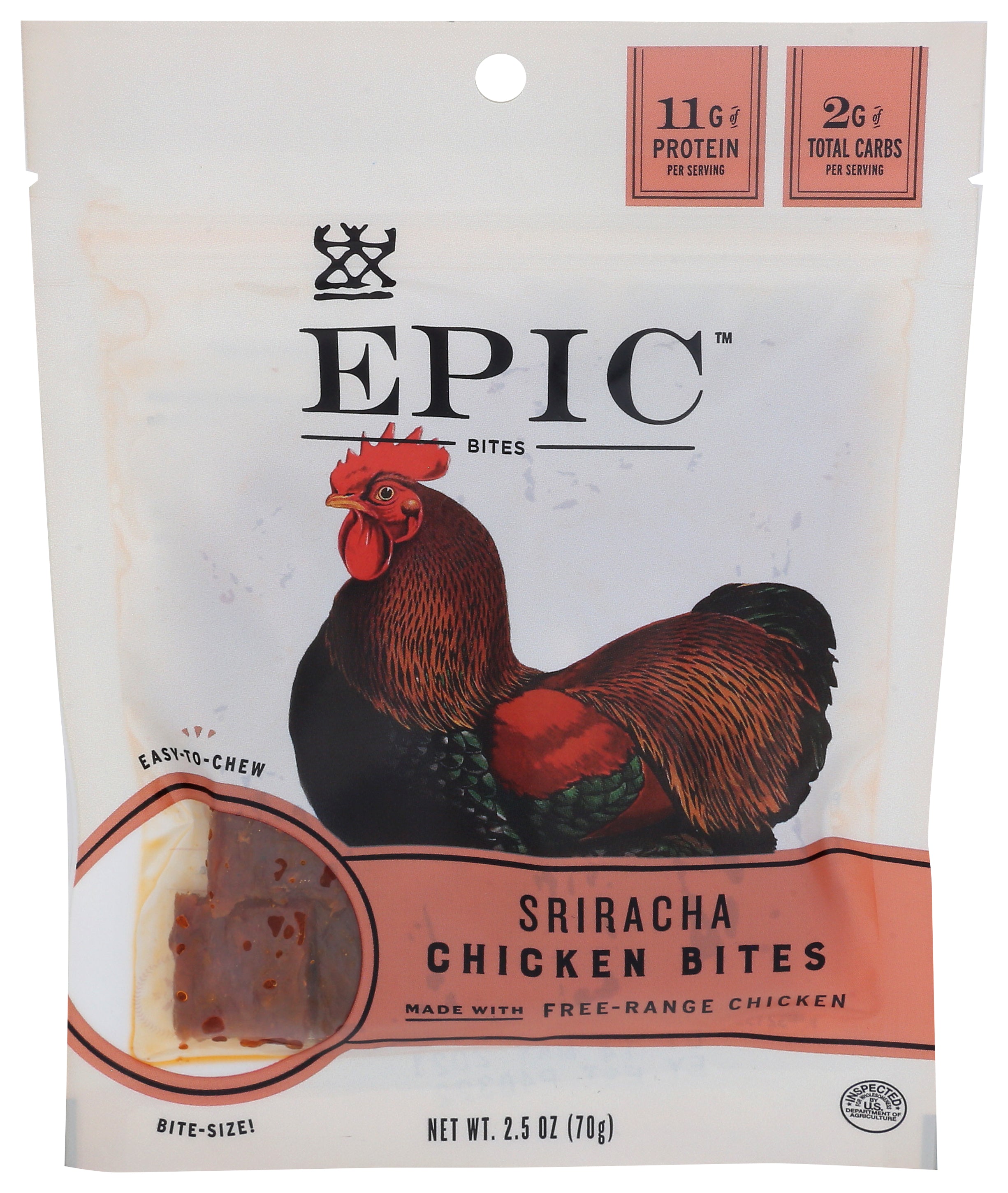 Epic - Bites Chicken Sriracha - CS of 8-2.5 OZ