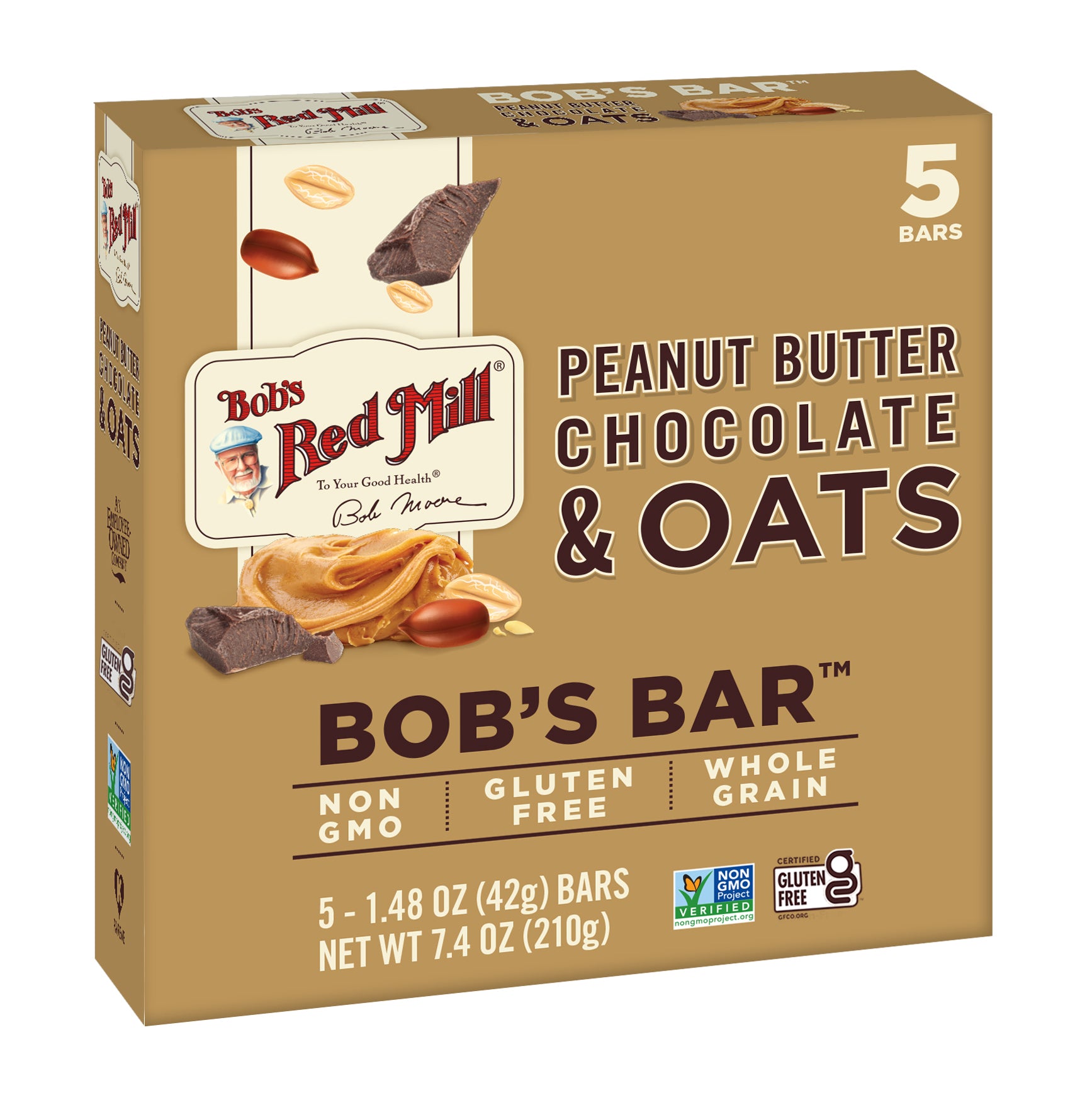 Bob's Red Mill - Bar Pnutbtr/choc Oats - CS of 6-7.4 OZ