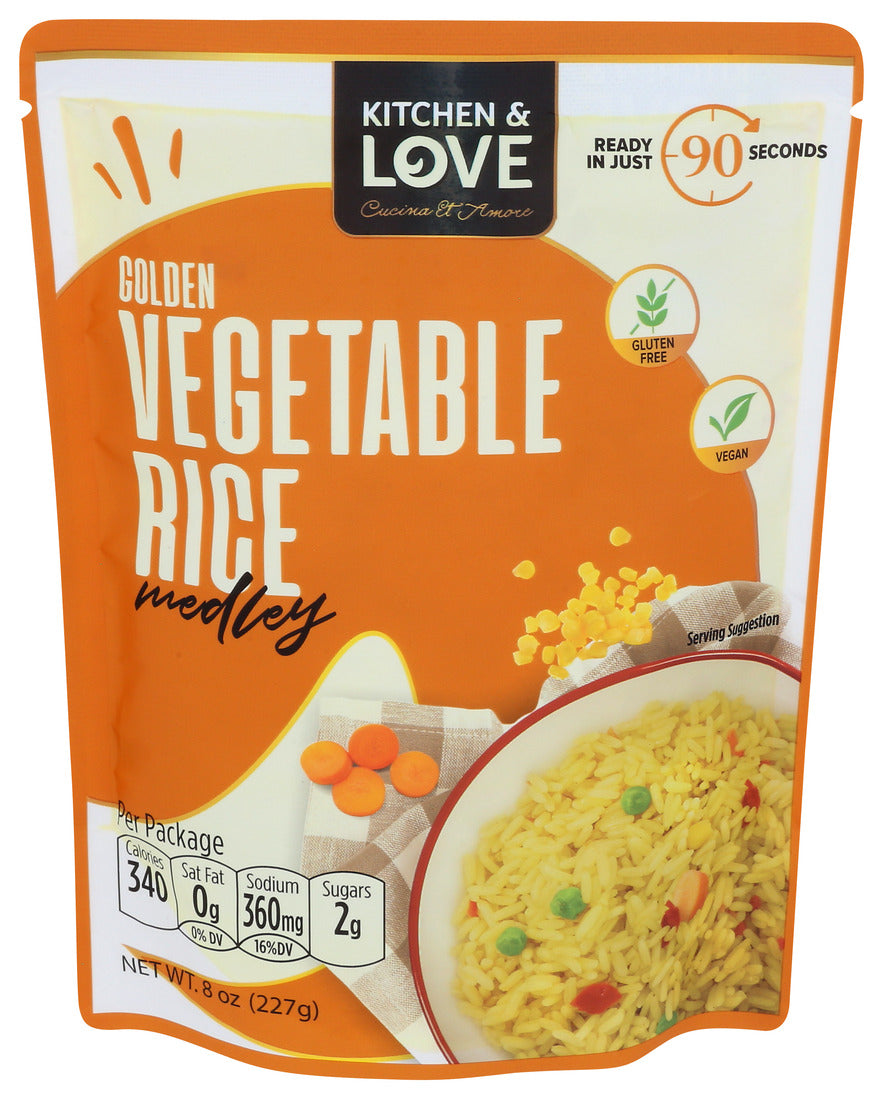 Kitchen & Love - Rice Gldn Veg Rdy To Heat - CS of 6-8 OZ