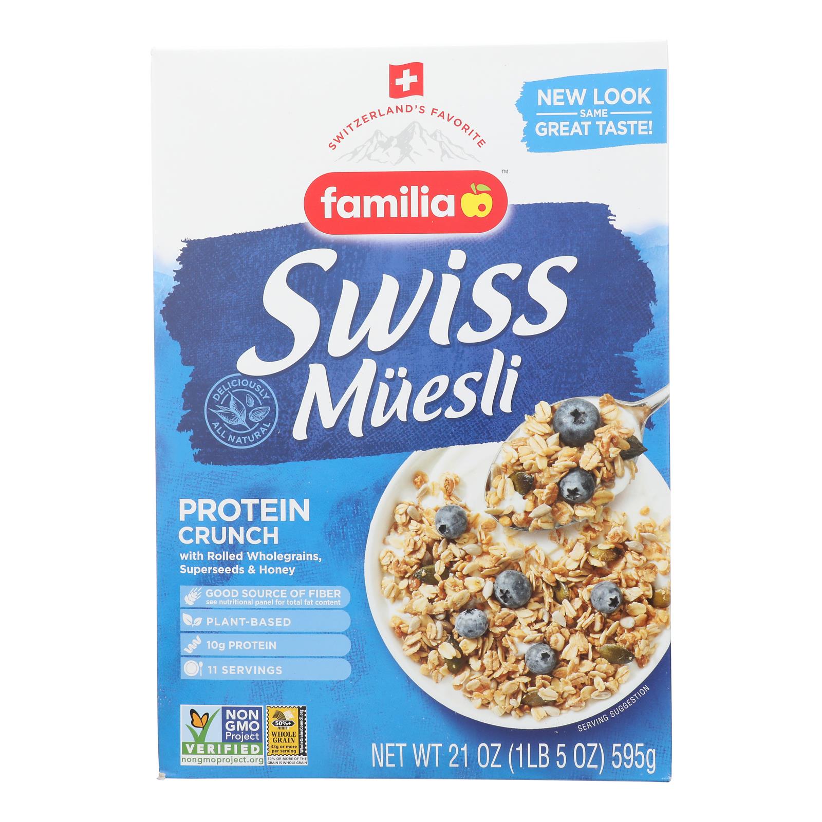 Familia - Muesli Swiss Protein Crunch - Case of 6-21 OZ