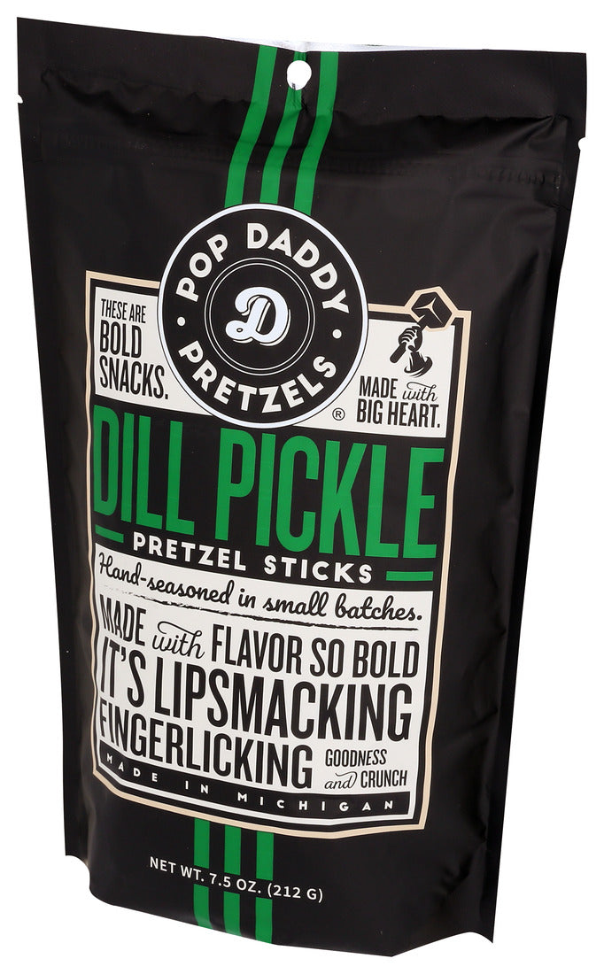 Pop Daddy - Pretzel Sticks Dill Pckle - CS of 12-7.5 OZ