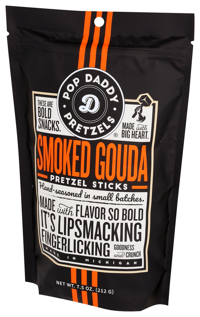 Pop Daddy - Pretzel Sticks Smkd Gouda - CS of 12-7.5 OZ