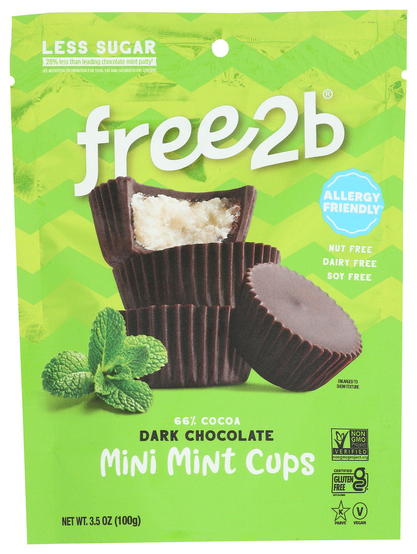 Free 2 B - Mint Cups Drk Chc Mini - CS of 6-3.5 OZ