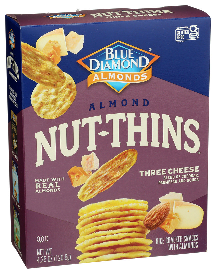 Blue Diamond - Nut Thins Three Cheese - CS of 12-4.25 OZ