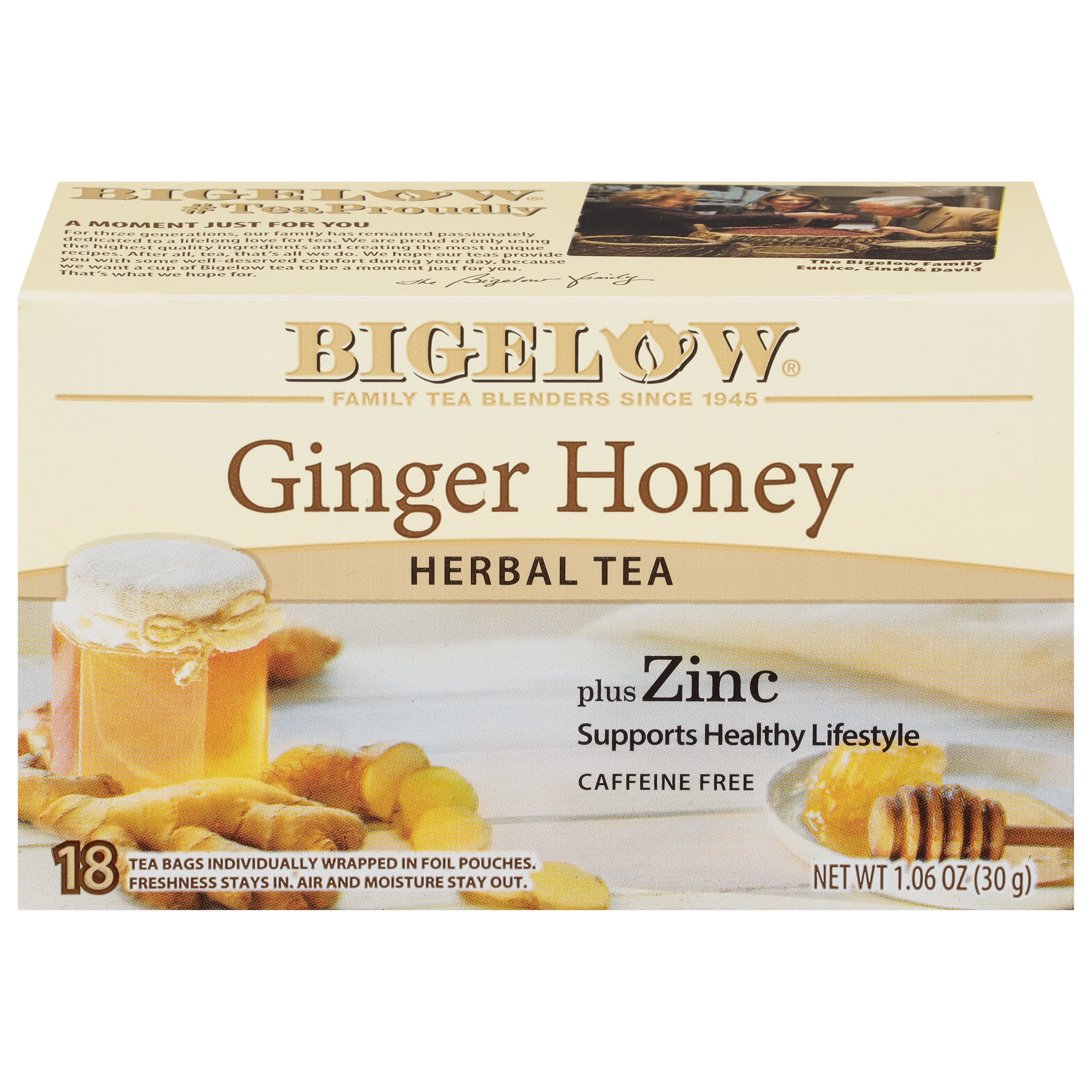 Bigelow Tea - Tea Gngr Hny Zinc Plus - CS of 6-18 BAG
