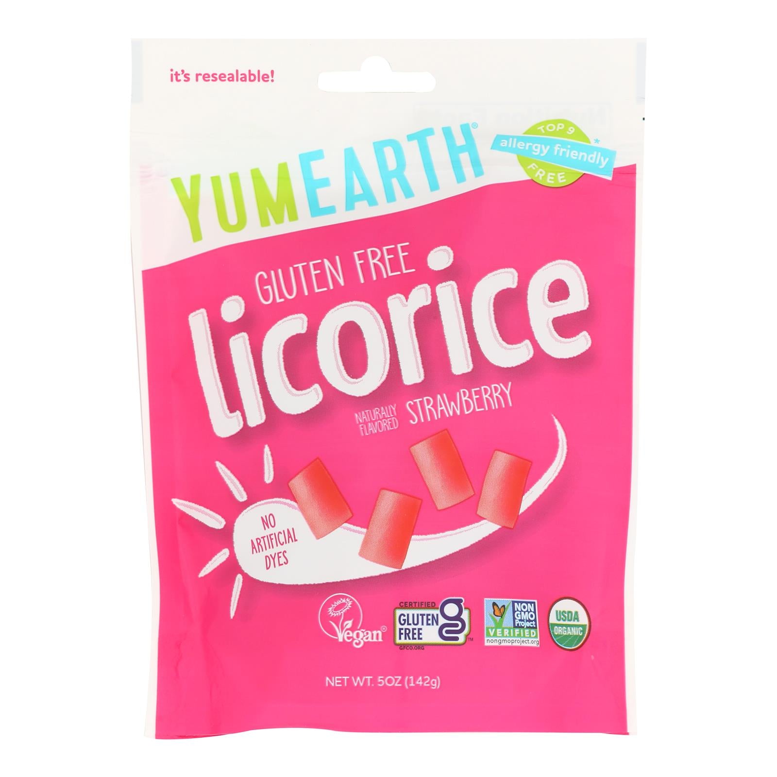 Yumearth - Licorice Og2 Strawberry - CS of 6-5 OZ
