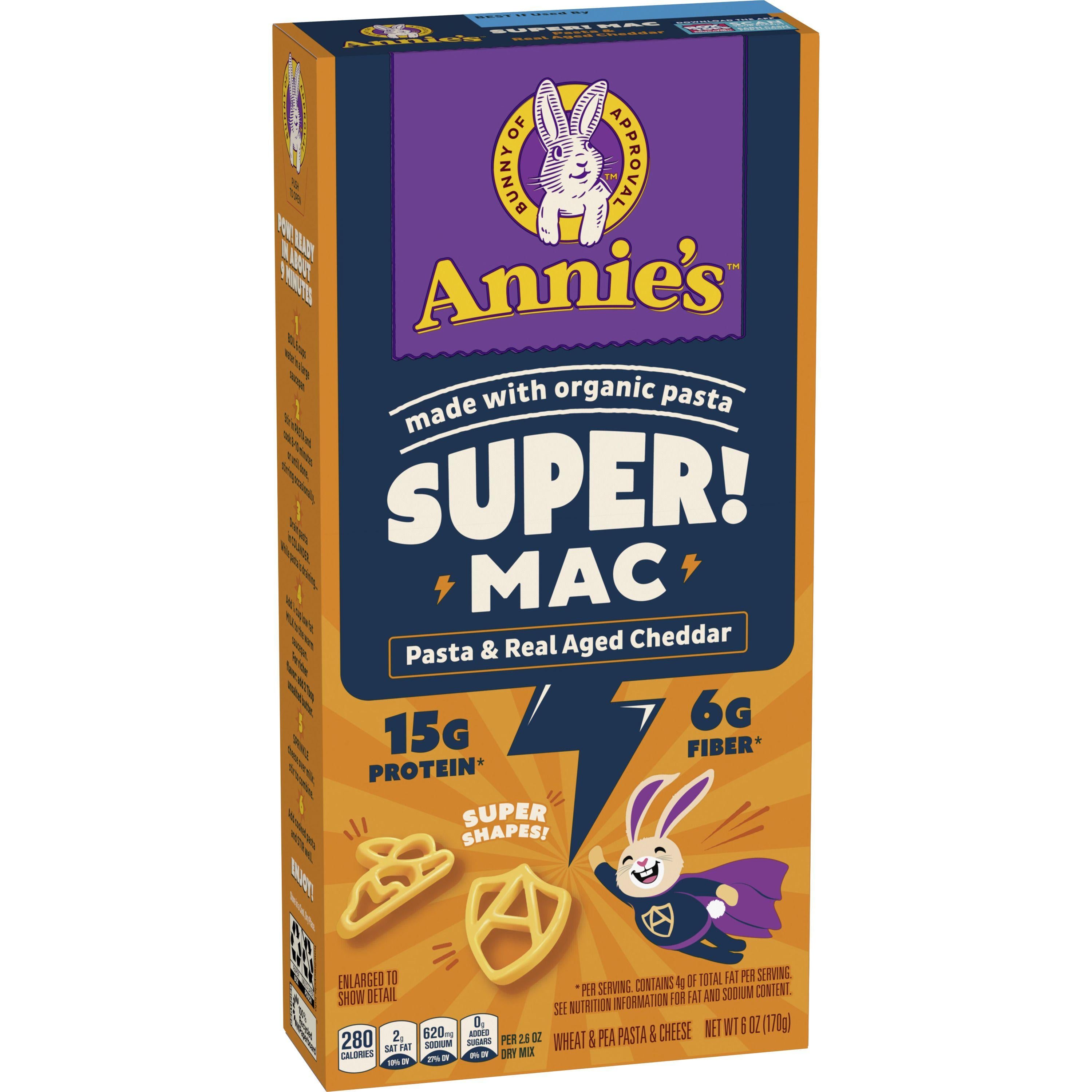 Annie's Super! Mac Wheat & Pea Pasta & Cheese 6 oz - Case of 12