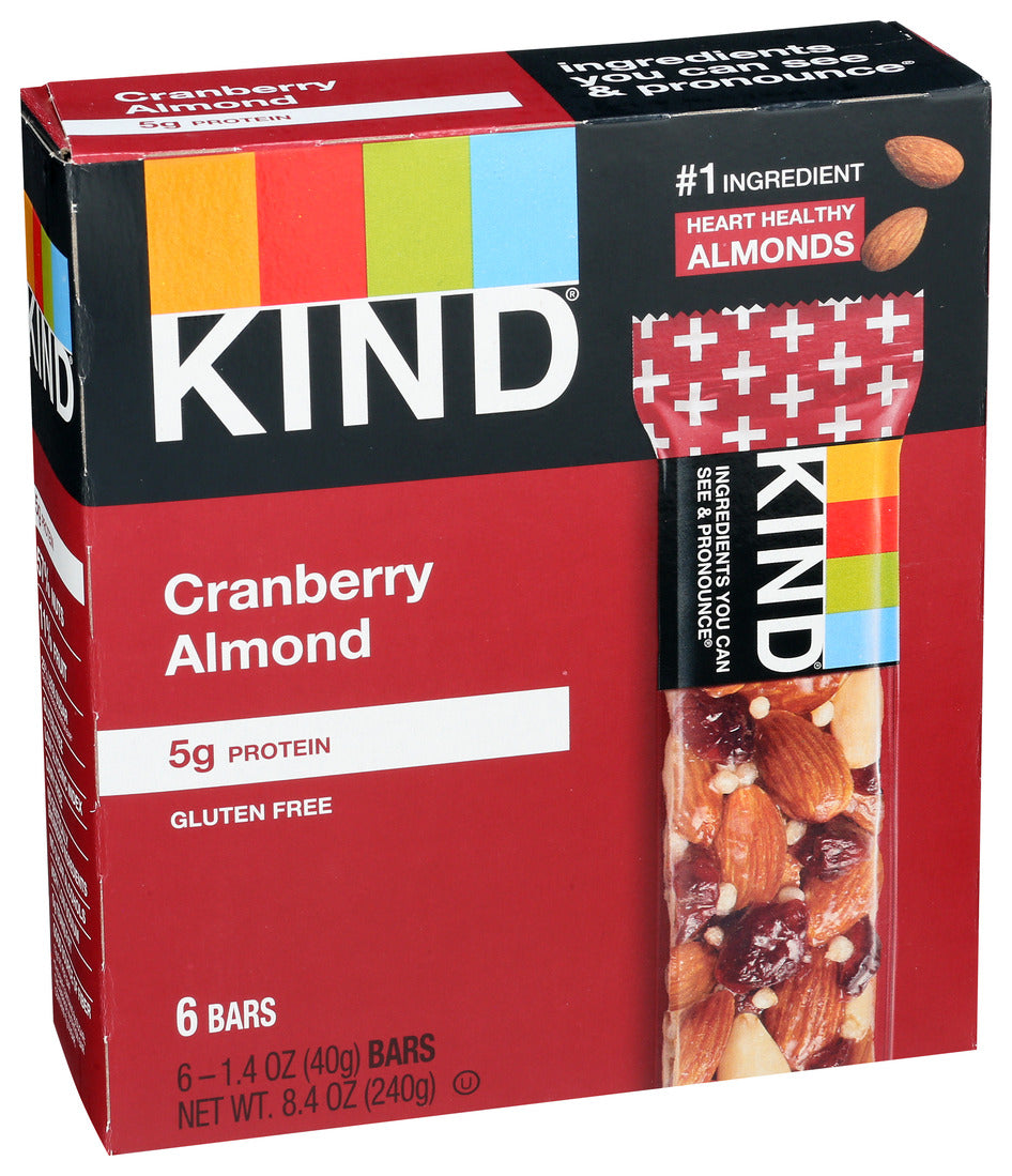 KIND Cranberry Almond with Macadamia Nuts Bars 6 ea - Case of 6