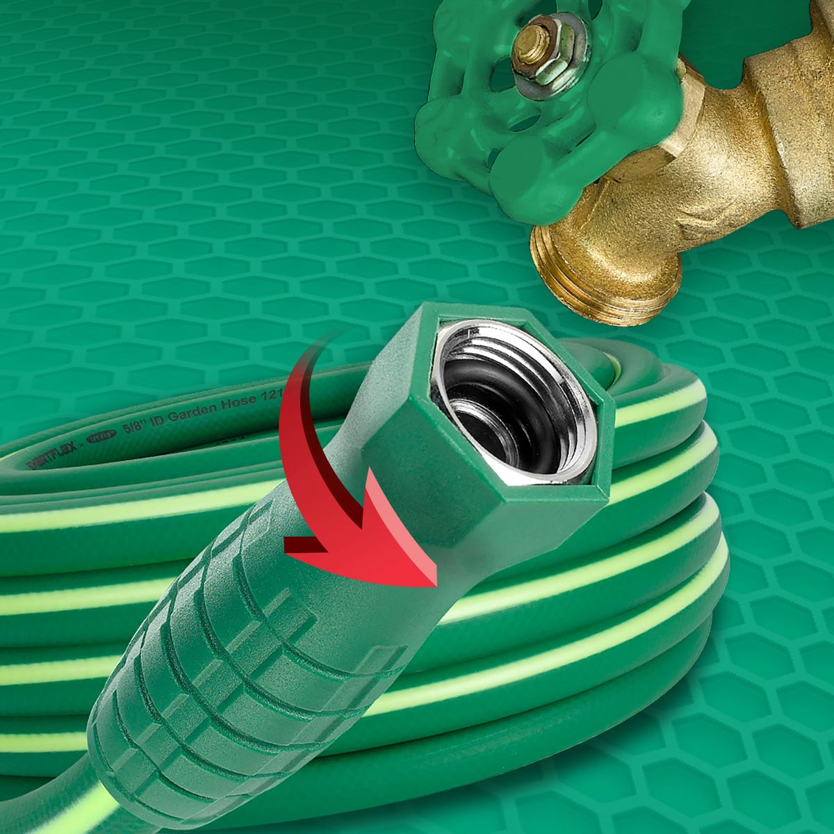 SmartFlex¬Æ Garden Hose 5/8" x 100' 3/4" - 11 1/2 GHT Fittings