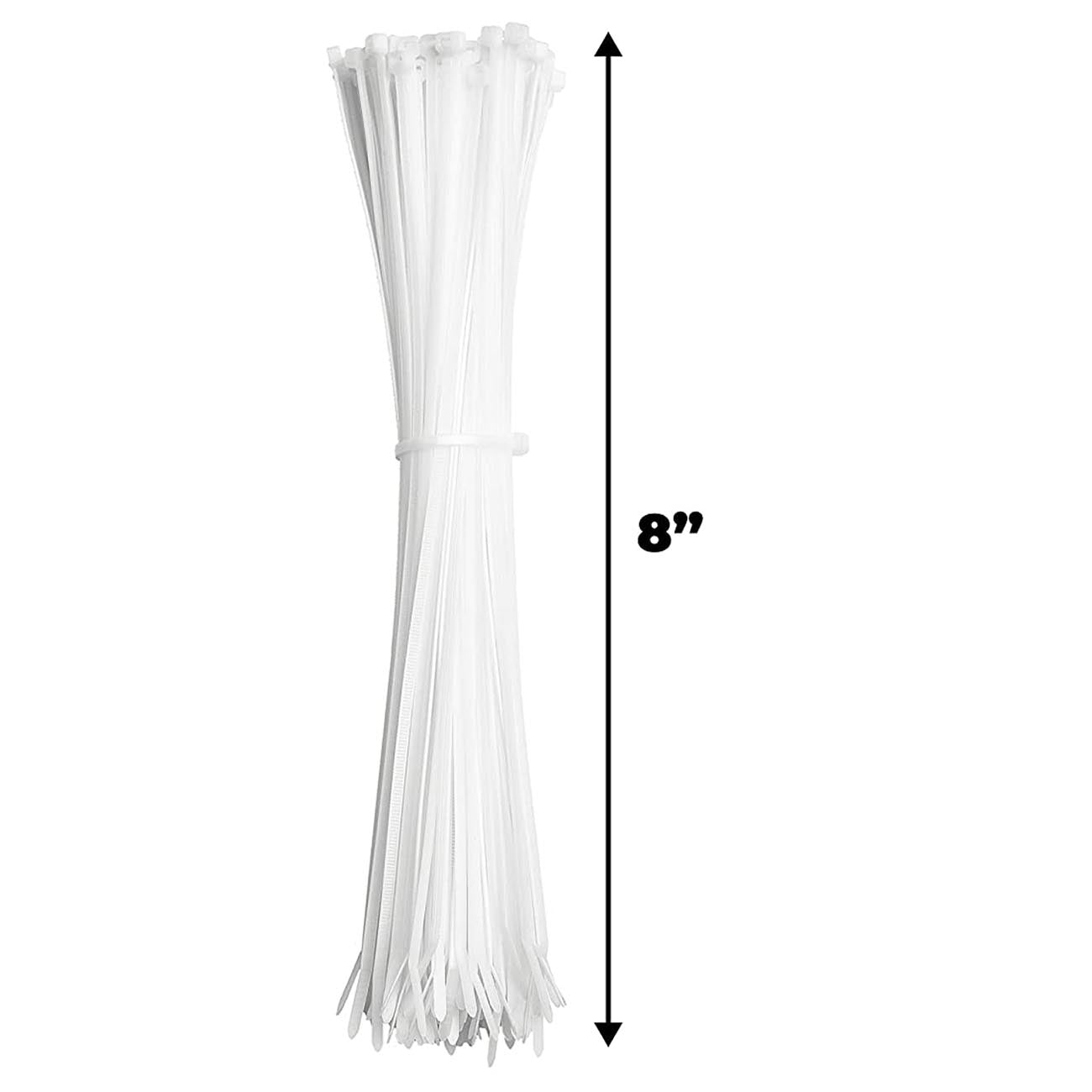Installation Solutions 8" Wire Ties - White (100 per Bag)