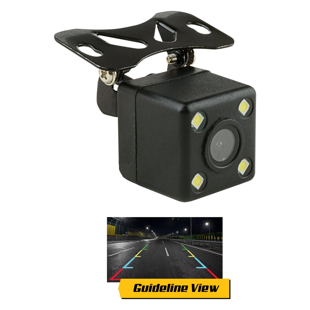 Pipeman's InstallSolution Car Review Camera 4 LED Lights with Guideline View
