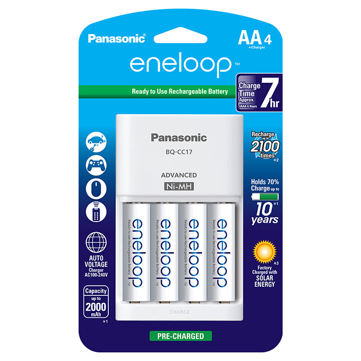 Panasonic Eneloop "AA" (4) & 4-Position Charger