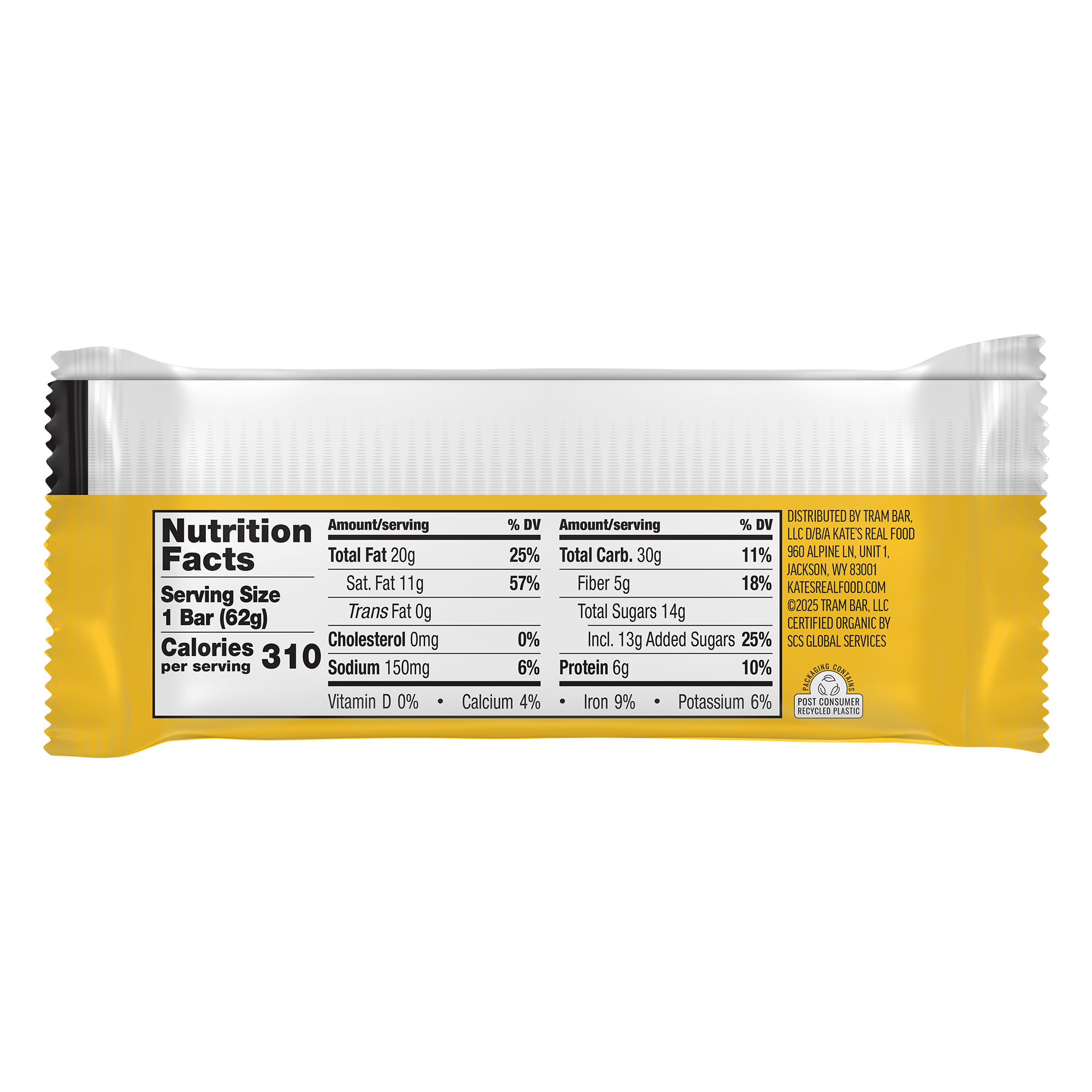 Kate's Real Food - Bar Organic Bivy Lemon Coconut - Case Of 12 - 2.2 Oz