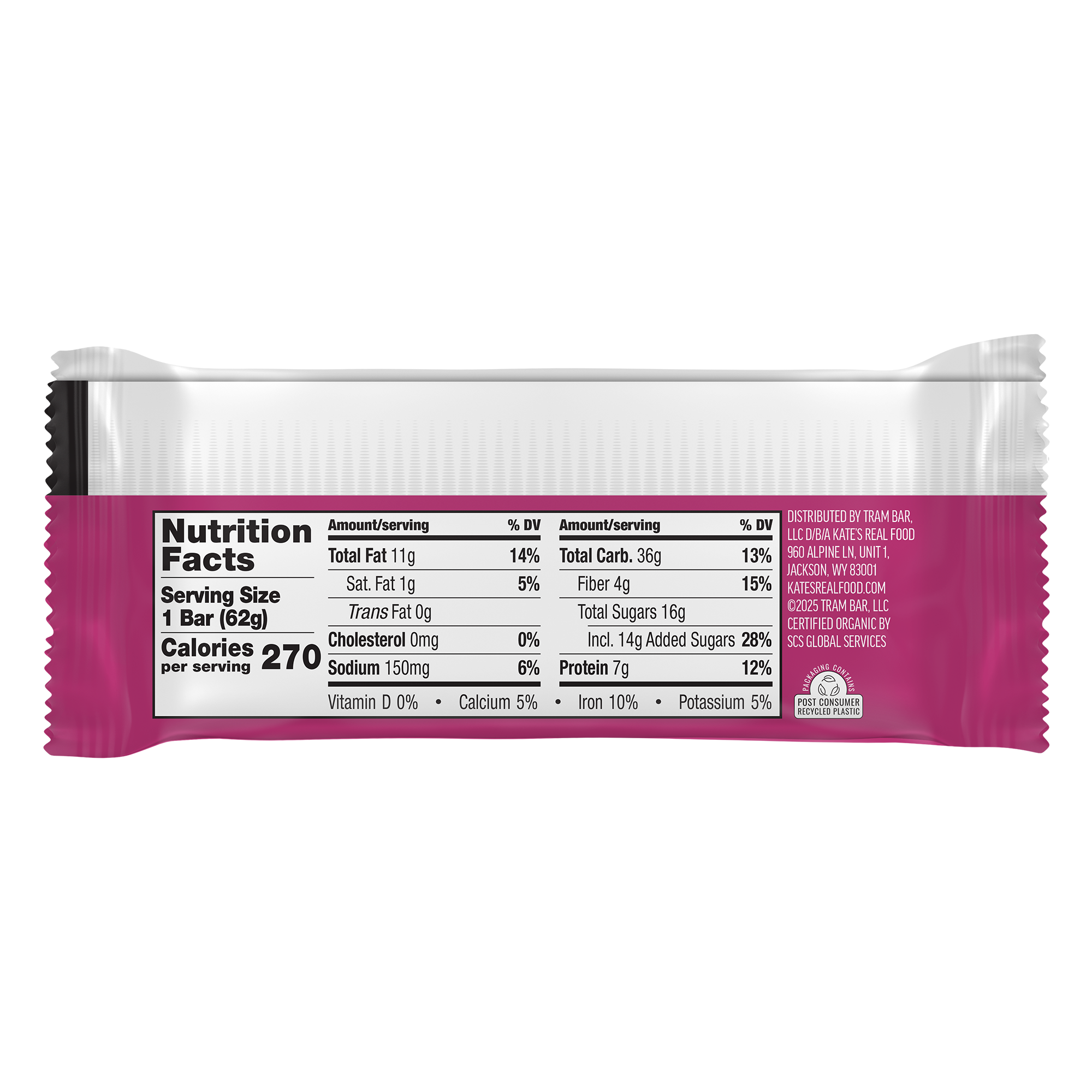 Kate's Real Food Cranberry & Almond Oatmeal 6 - 1.1 oz ea - Case of 8