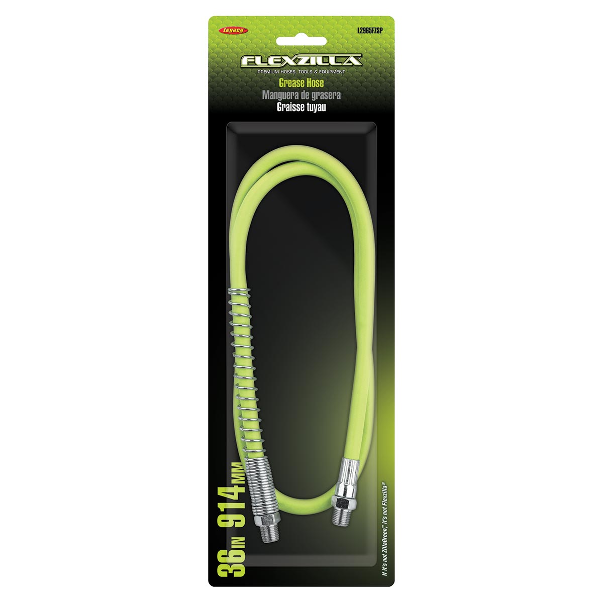Flexzilla Grease Hose with Spring Guard - 1/8in x 36in with 1/8in MNPT Ends