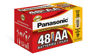 Panasonic Alkaline Size "AA" Plus Power 1 box = 48 batteries Blister Box