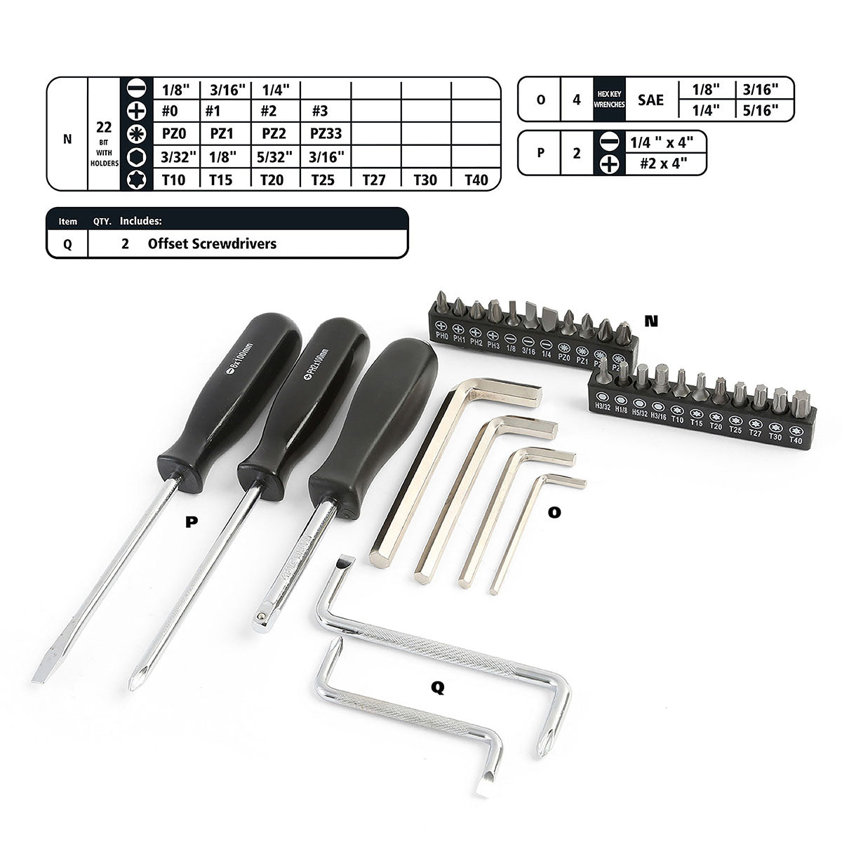 Great Neck MS125 Mariner's SAE Tool Set 125-Piece