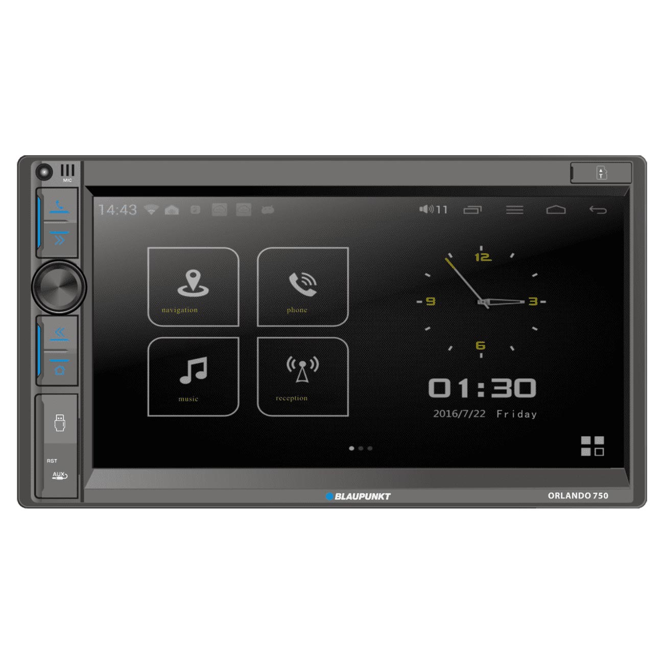 Blaupunkt 6.95‚Ä≥ Double DIN Mechless Receiver with Wireless Apple CarPlay / Android Auto & Bluetooth