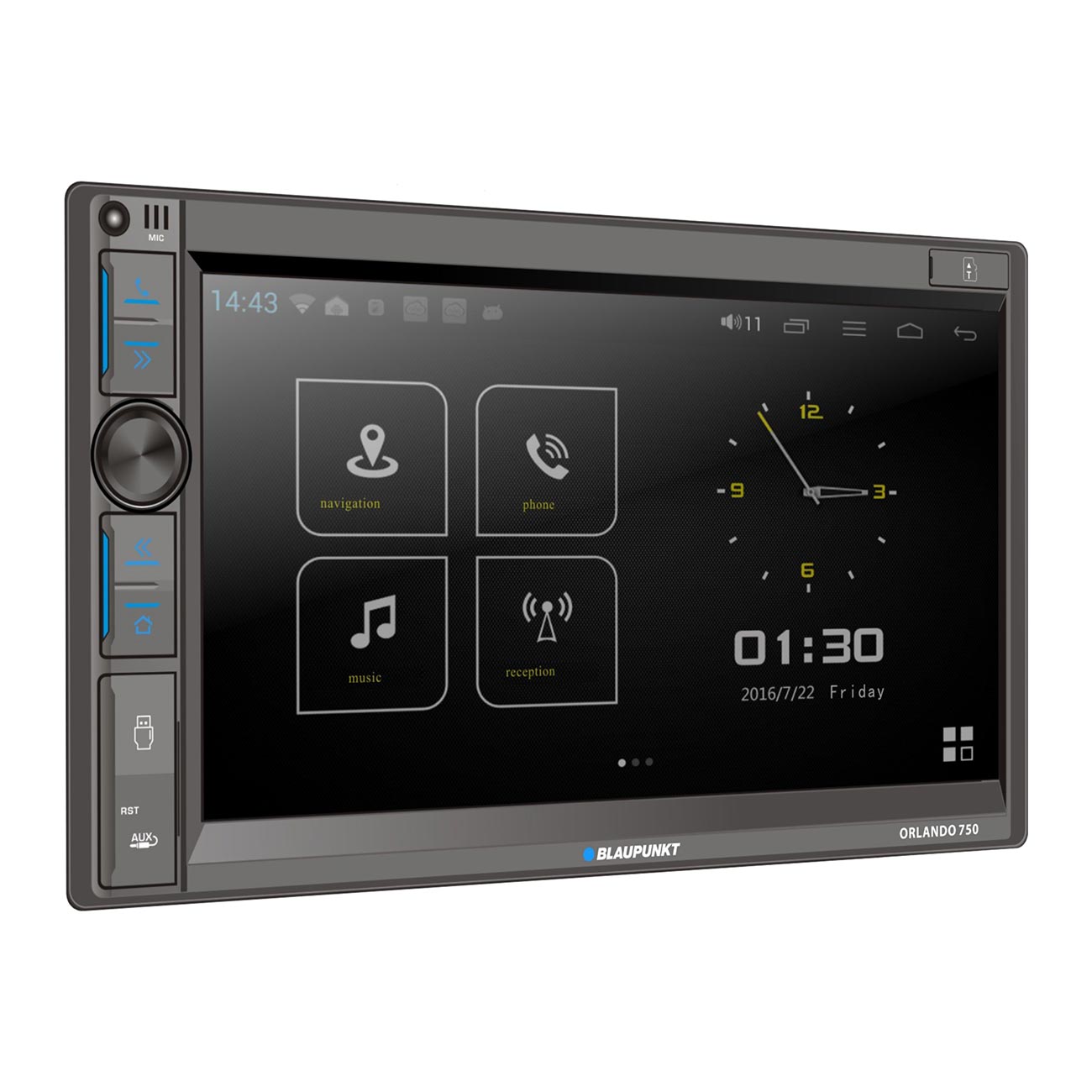Blaupunkt 6.95‚Ä≥ Double DIN Mechless Receiver with Wireless Apple CarPlay / Android Auto & Bluetooth