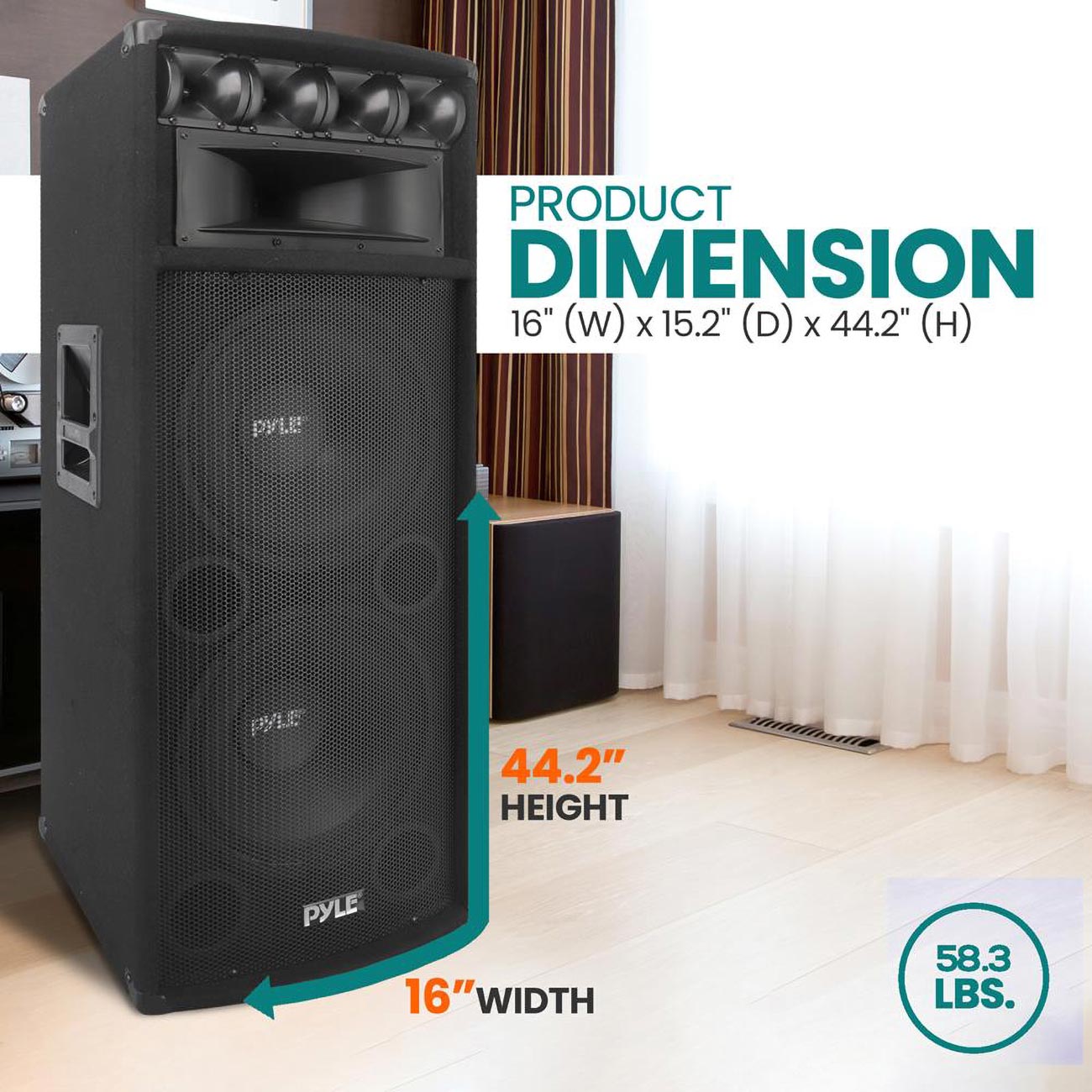DUAL 12" PROFESSIONAL DJ CABINETS;PYLE PRO;1600WATTS
