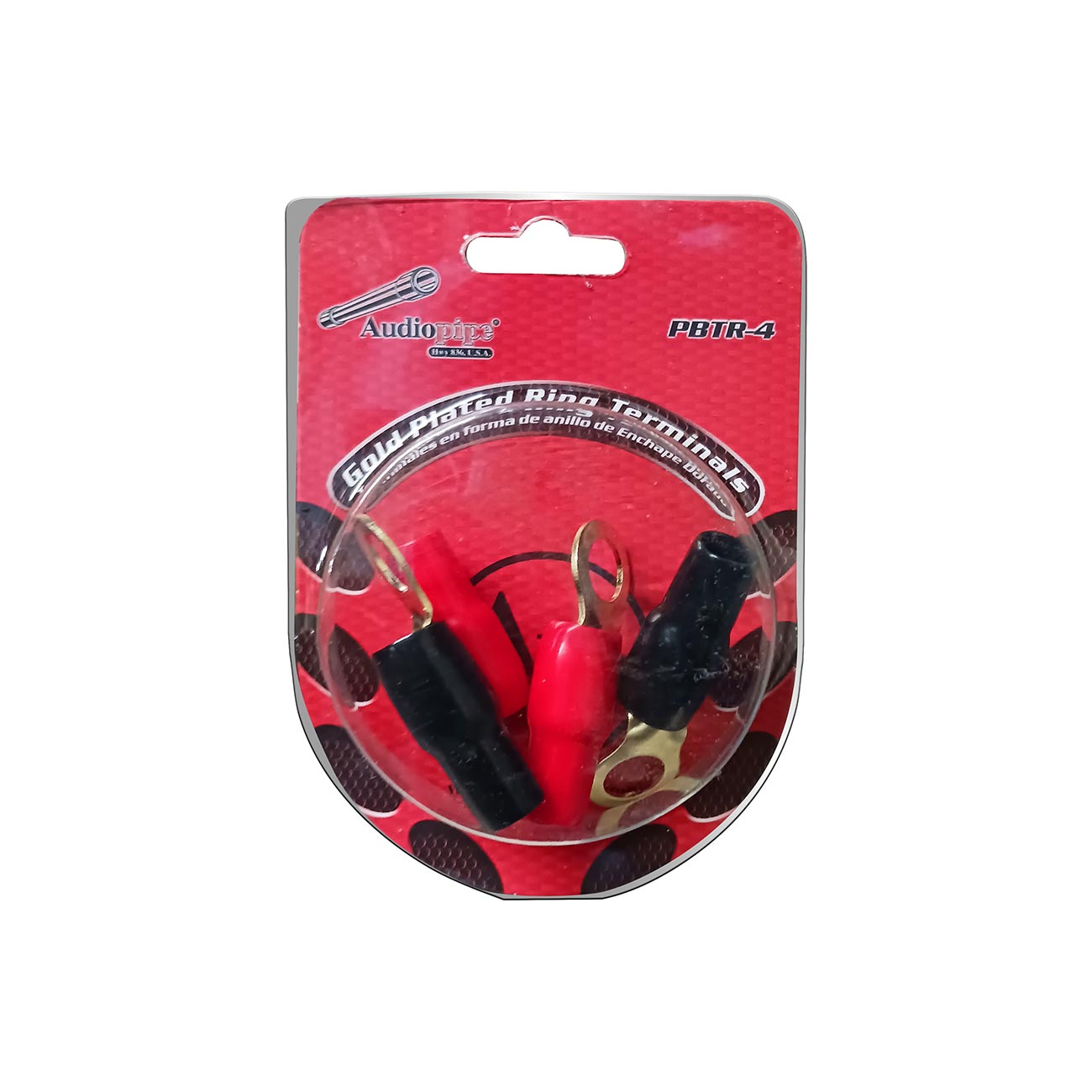 Audiopipe Ring Terminals 4 Gauge Gold Plated (2 pair)
