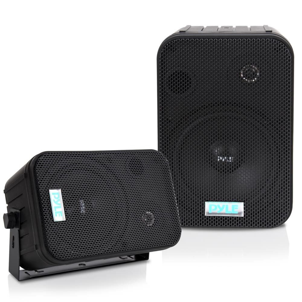 SPEAKERS 6.5" BLACK OUTDOOR PYLE PRO; PAIR