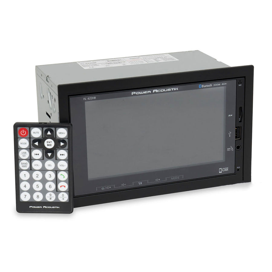 Power Acoustik 6.2‚Äù Double DIN MECHLESS Fixed Face Receiver with PhoneLink Bluetooth