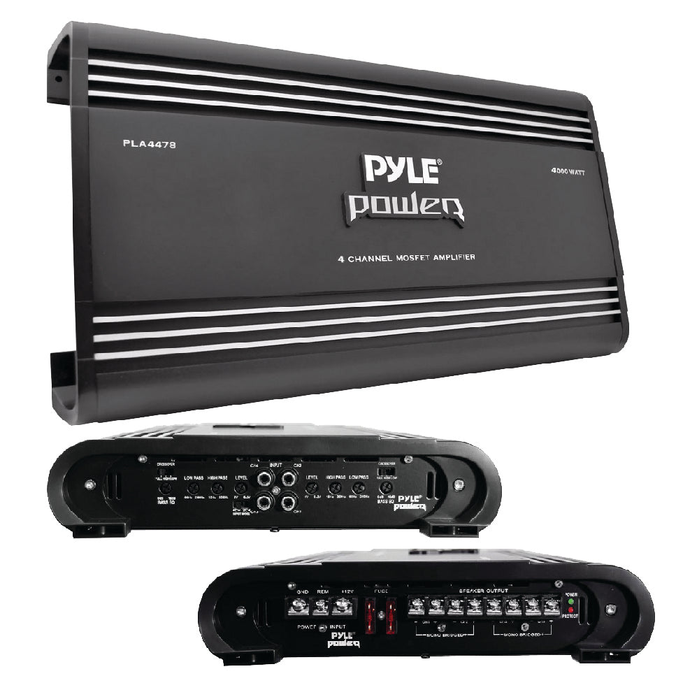 Pyle 4 Channel 4000W Bridgeable Mosfet Amplifier