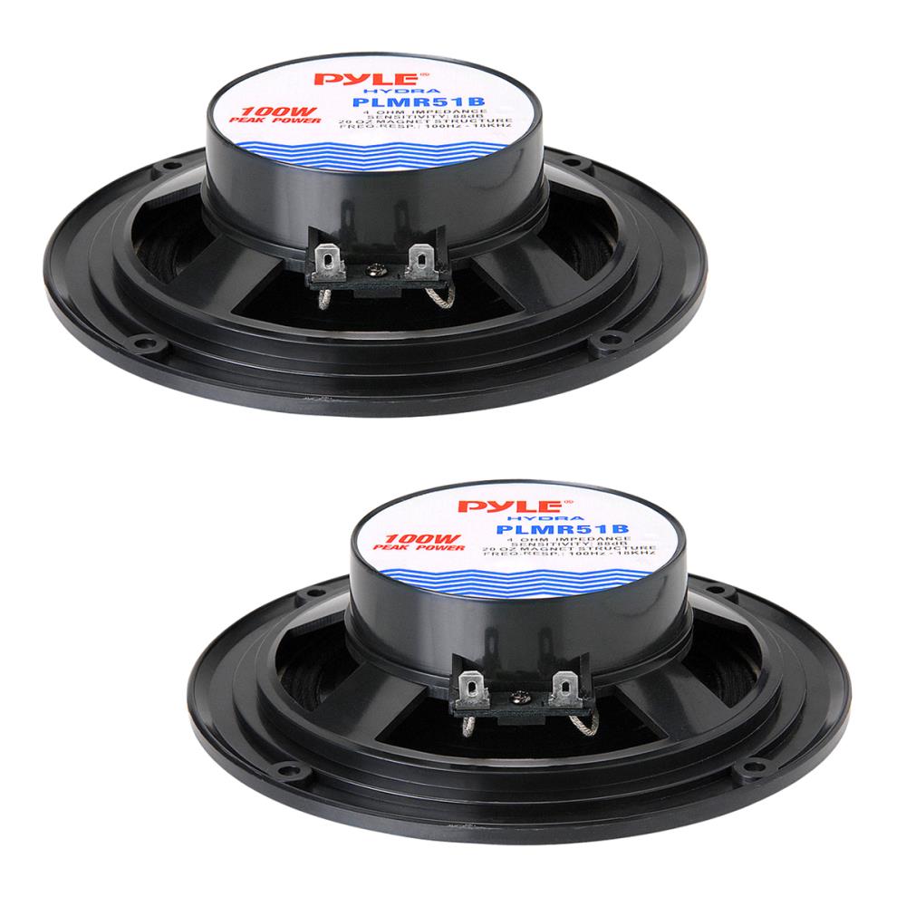 Pyle Marine 5.25‚Äù Dual Cone Speakers (Black)