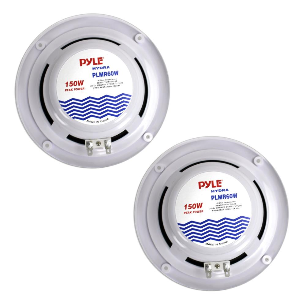 Pyle Marine 6.5‚Äù Dual Cone Speakers (White) [PLMR60W]