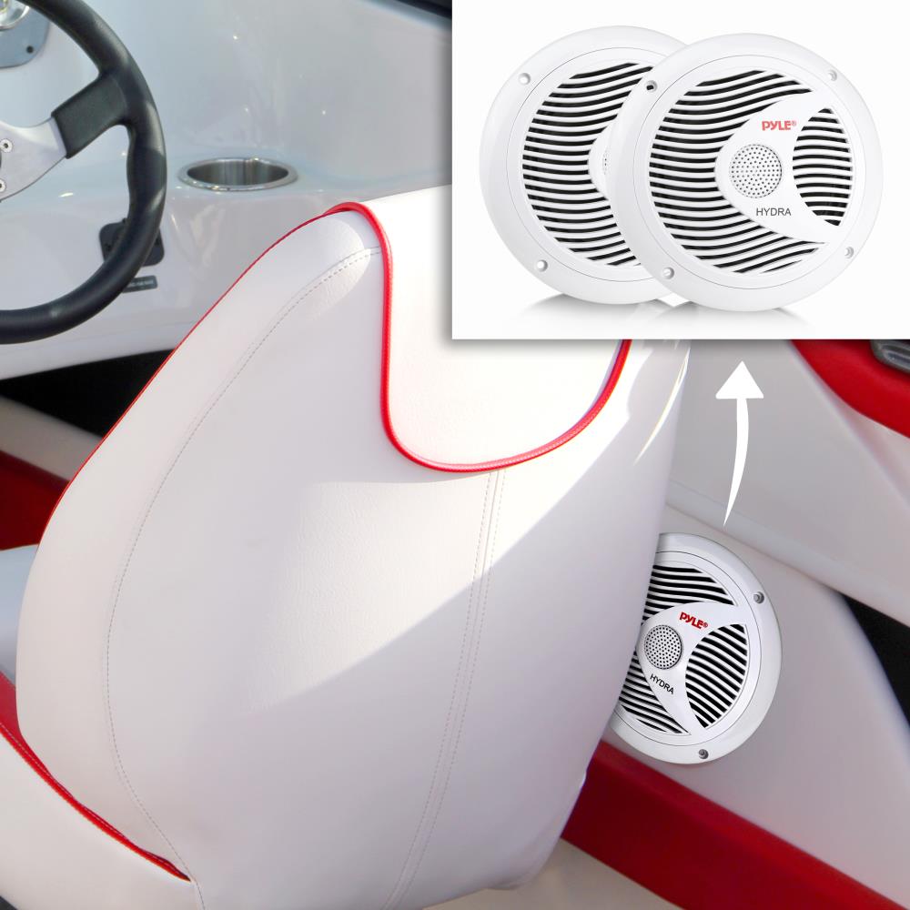Pyle Marine 6.5‚Äù Dual Cone Speakers (White) [PLMR60W]