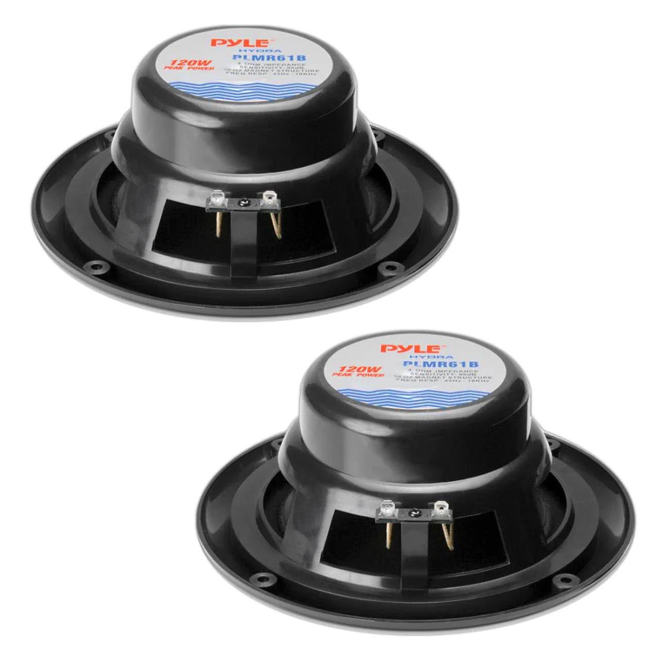 Pyle Marine 6.5‚Äù Dual Cone Speakers (Black) [PLMR61B]
