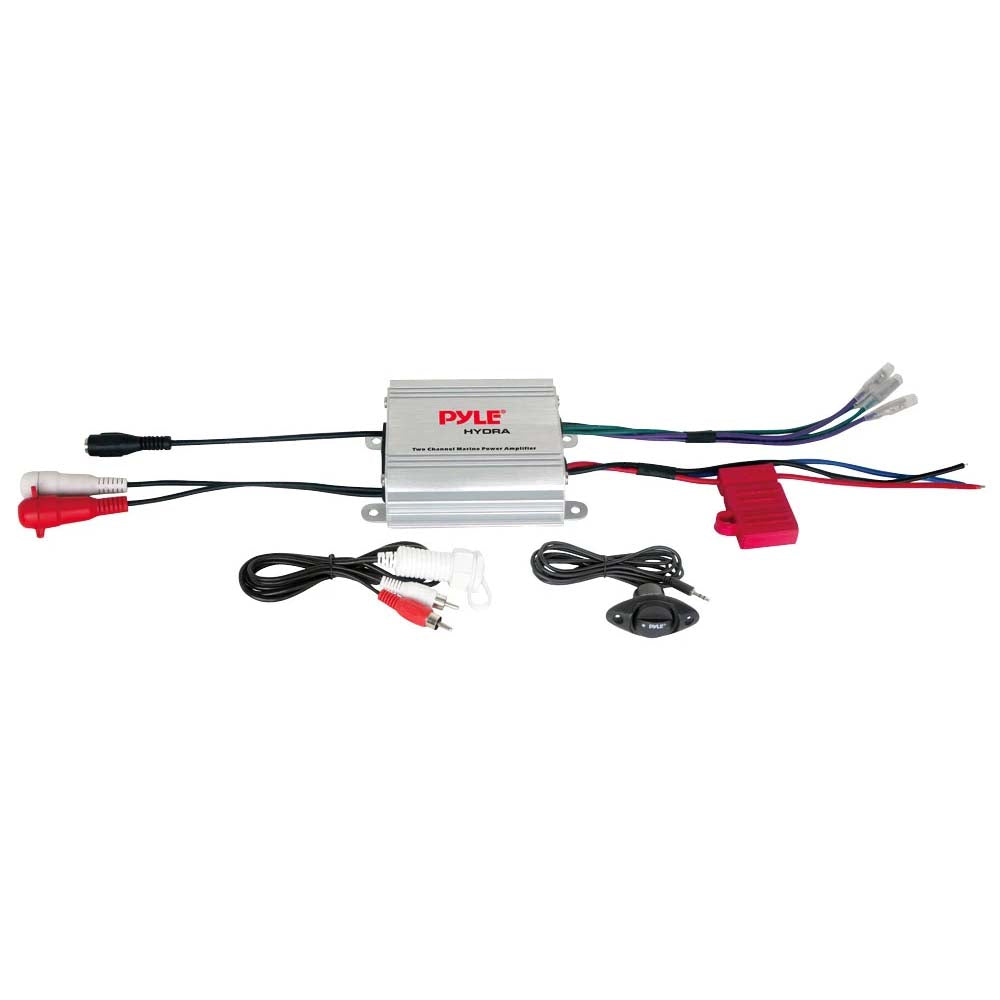 Pyle Marine 2 Channel Amplifier 400W MAX - Silver fiinish