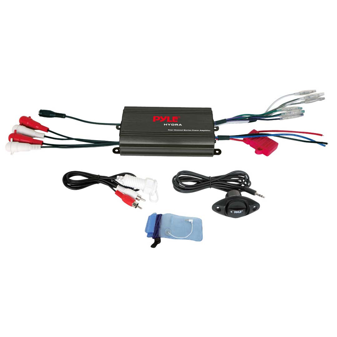 Pyle Marine 4 Channel Amplifier 800W MAX - Black Finish