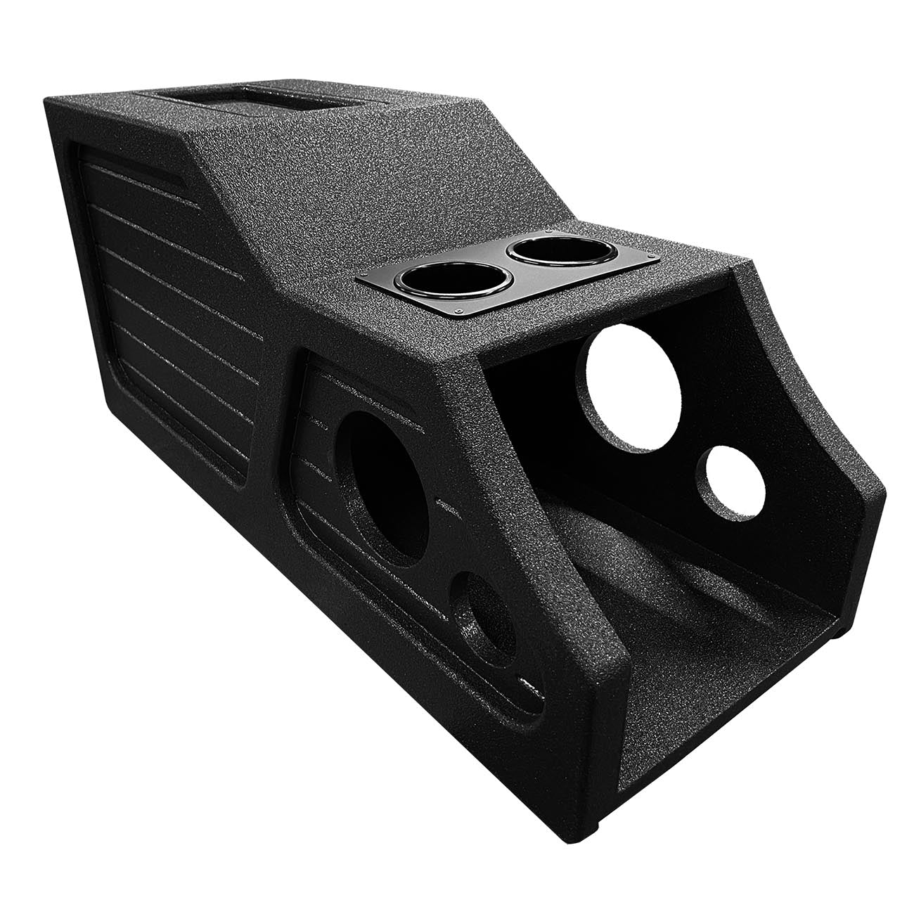 QPower "QBOMB" '14-'18 GMC/Chevy Crew Cab Center Console Single 12" Vented Empty Woofer Enclosure