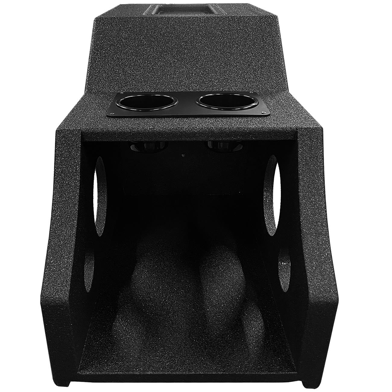 QPower "QBOMB" '14-'18 GMC/Chevy Crew Cab Center Console Single 12" Vented Empty Woofer Enclosure