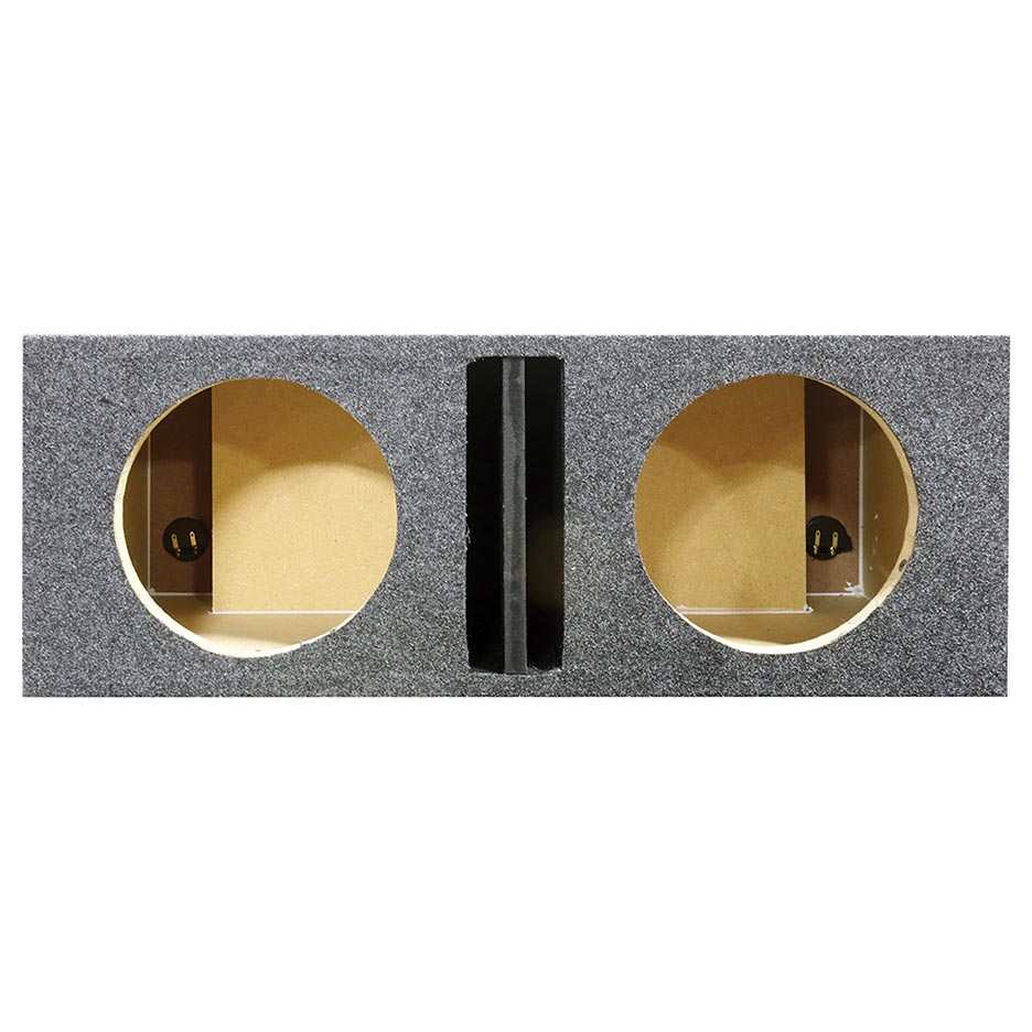 Qpower Dual 10" Ported Heavy Duty Enclosure with Divider