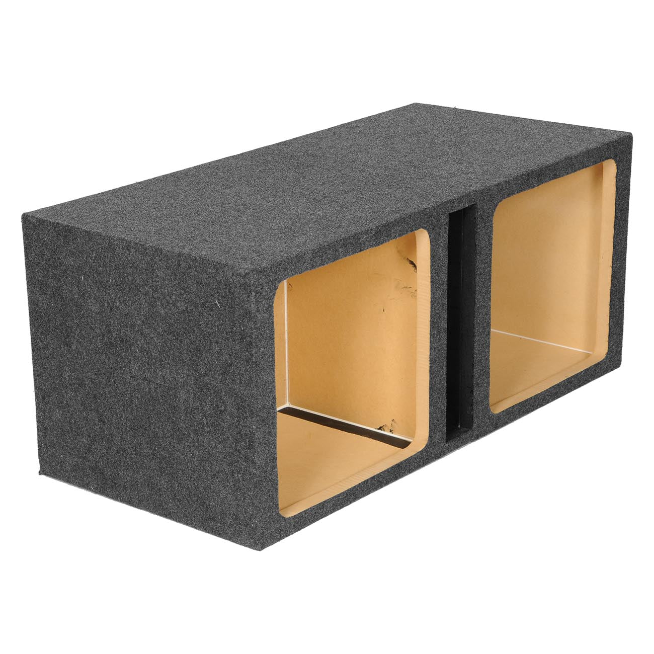 EMPTY WOOFER BOX DUAL 15" SQUARE;VENTED;MDF;QPOWER