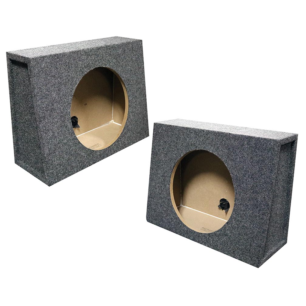 QPower Single 10‚Ä≥ Sealed Angled Empty Woofer Boxes (Pair)