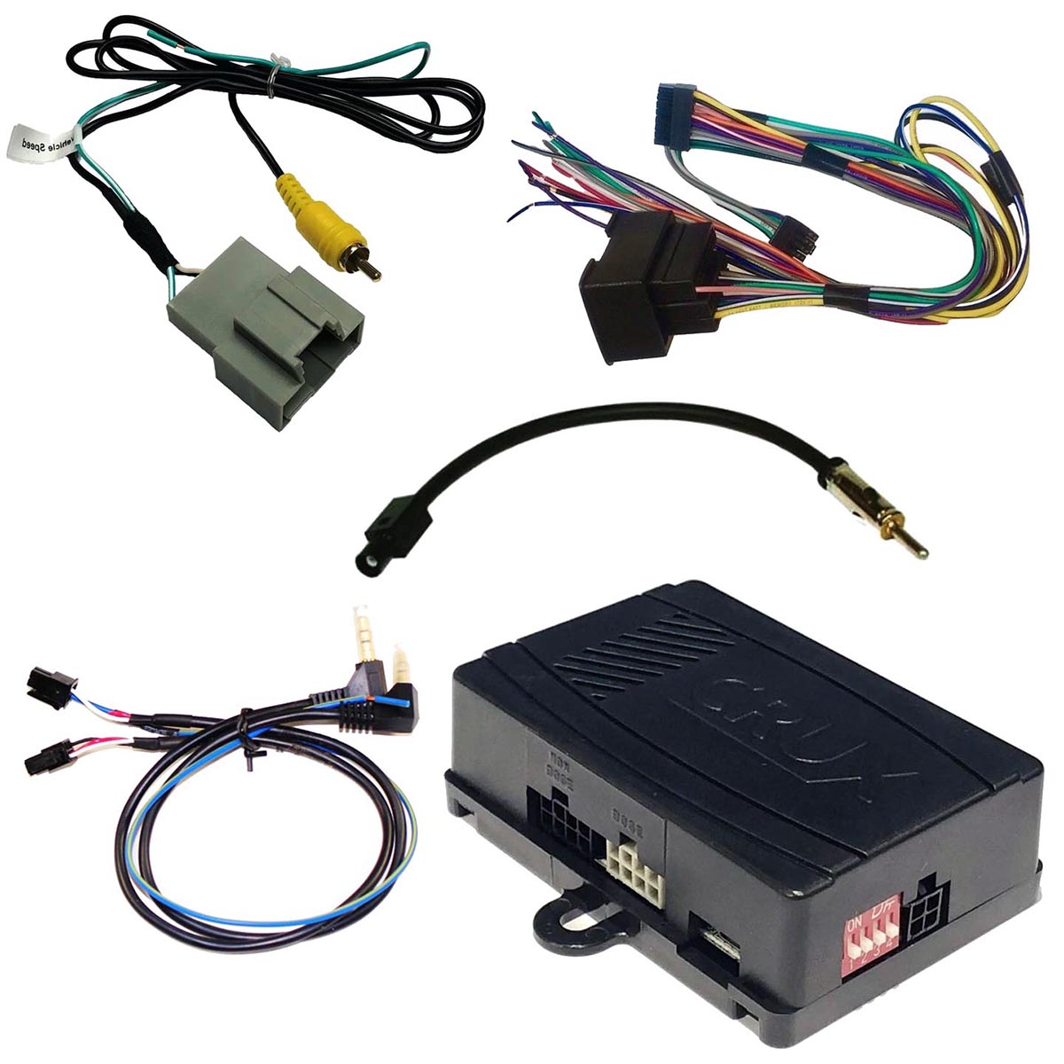 Crux Radio Replacement Interface with SWC and factory RVC Retention for ‚Äô10-‚Äô17 GM LAN 29 Bit Vehicl