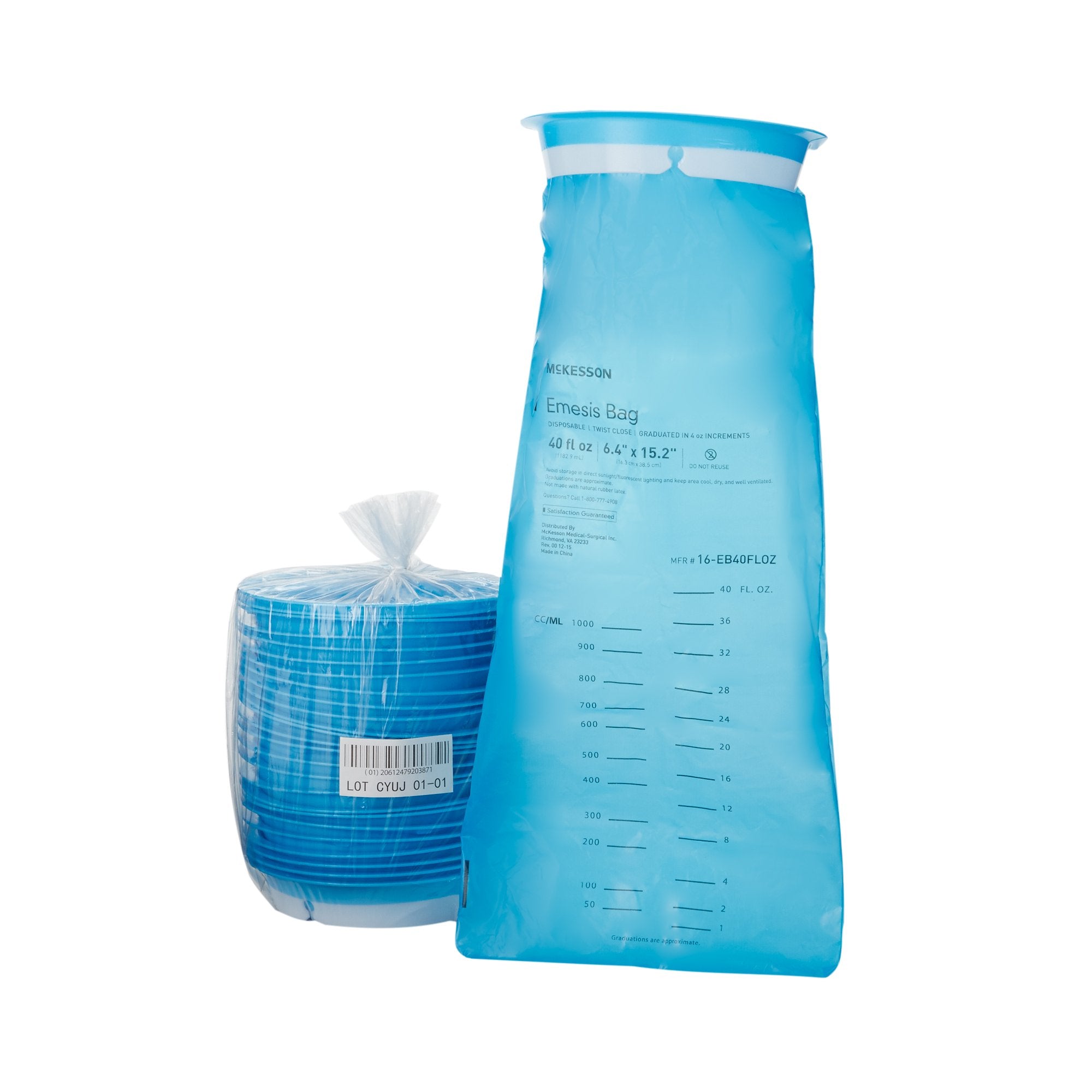 McKesson Brand - Emesis Bag McKesson 40 oz. Blue [100/CS]