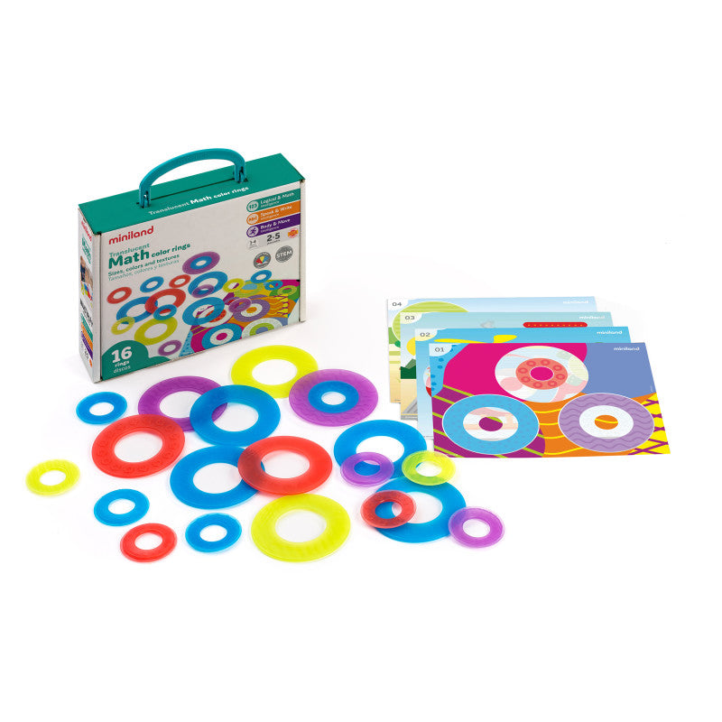 Educational Math Rings MINILAND EDUCATIONAL - Translucent Math Color Rings