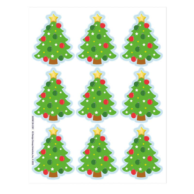 EUREKA - Christmas Tree Giant Stickers, 36 Per Pack, 12 Packs