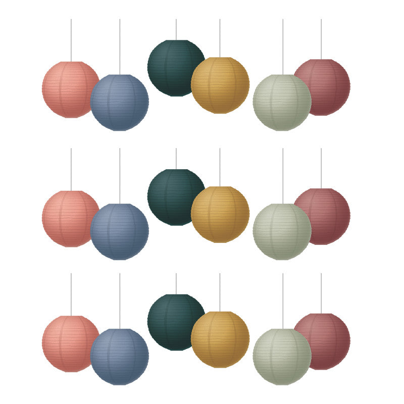 TEACHER CREATED RESOURCES - Wonderfully Wild 8" Hanging Paper Lanterns, 6 Per Pack, 3 Packs