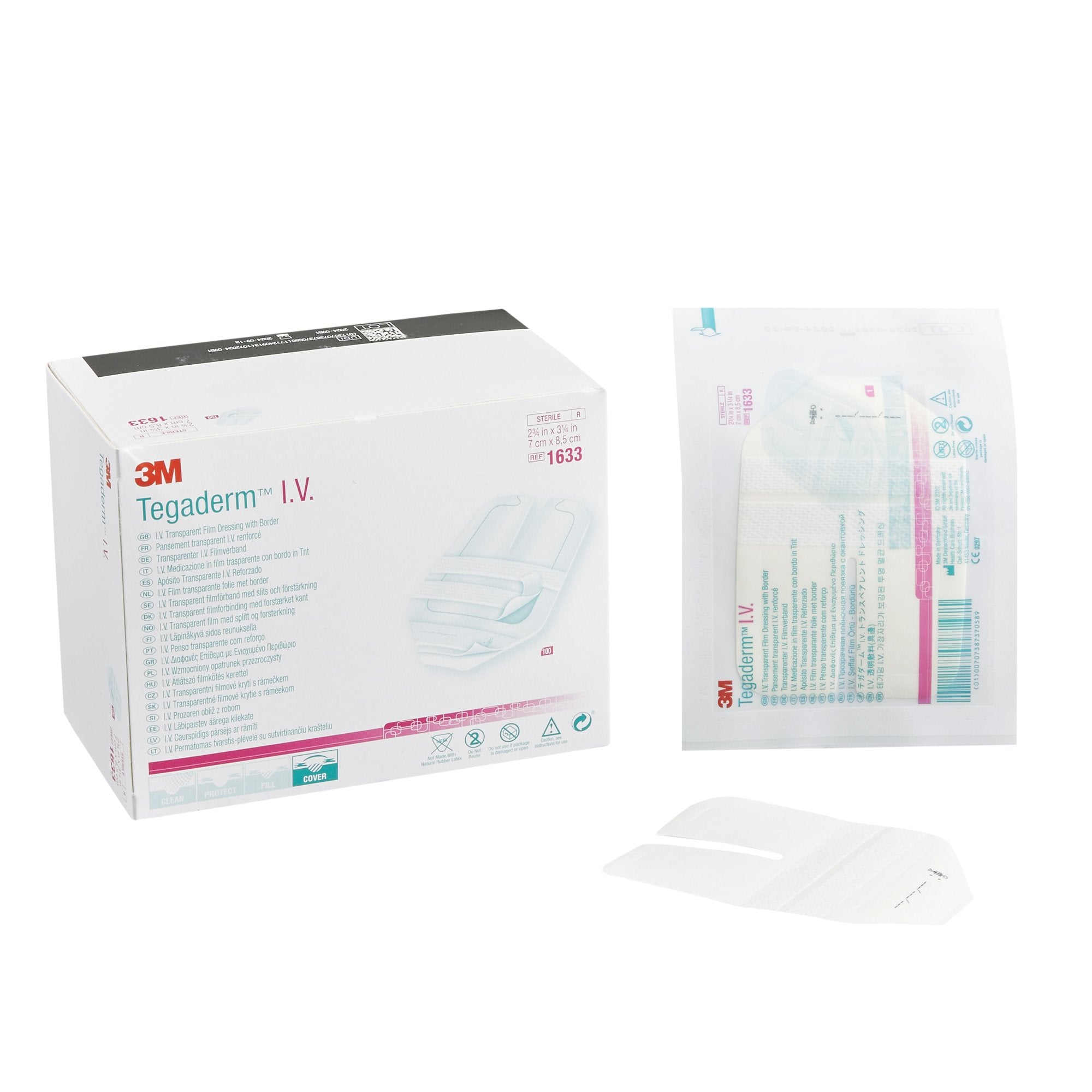 Solventum Corporation - I.V. Dressing 3M™ Tegaderm™ Adhesive / Film 2-3/4 X 3-1/4 Inch Sterile [1/EA]