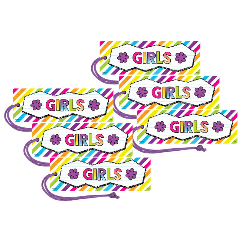 TEACHER CREATED RESOURCES - Brights 4Ever Magnetic Girls Pass, Pack of 6