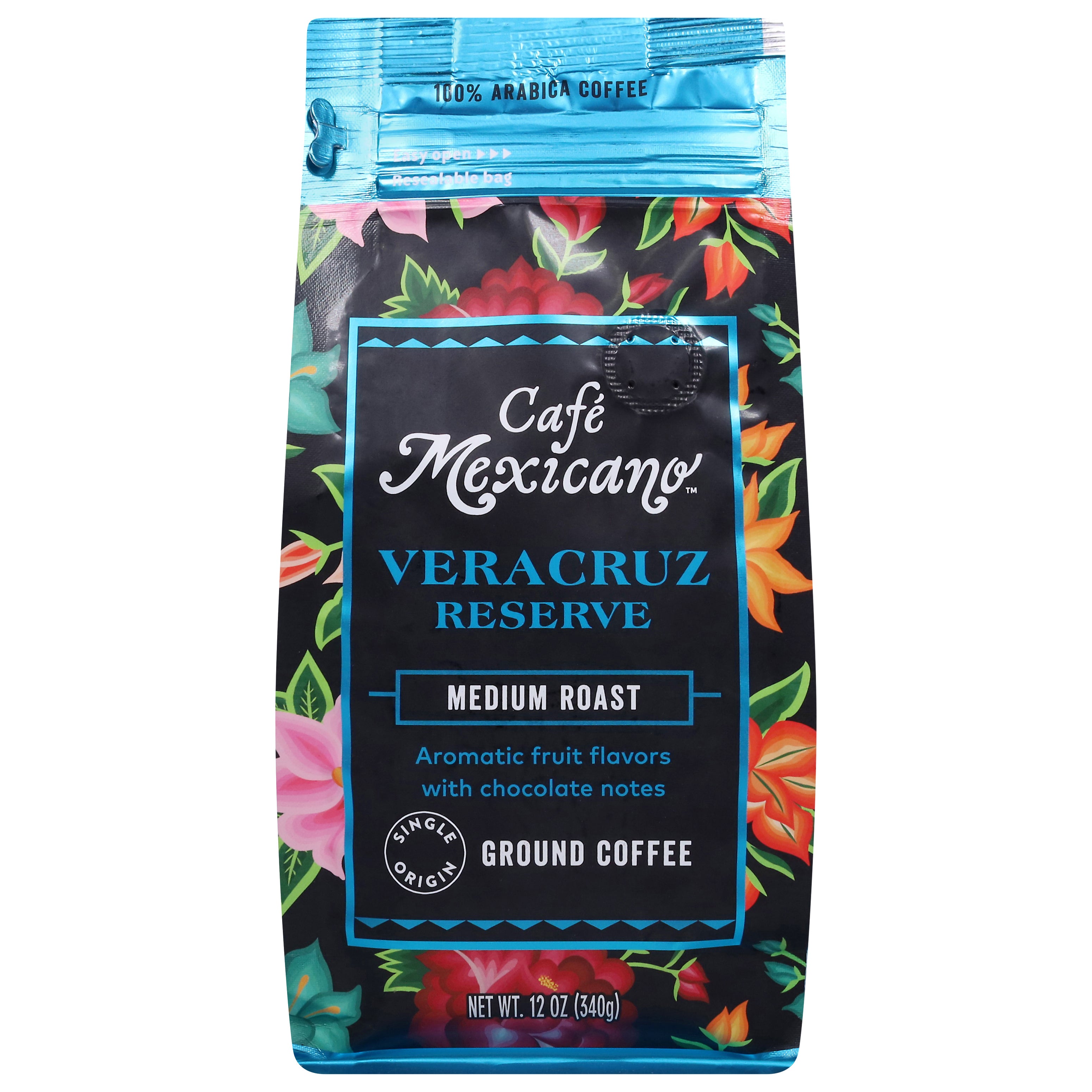 Cafe Mexicano Medium Roast Ground Veracruz Reserve Coffee 12 oz - Case of 6