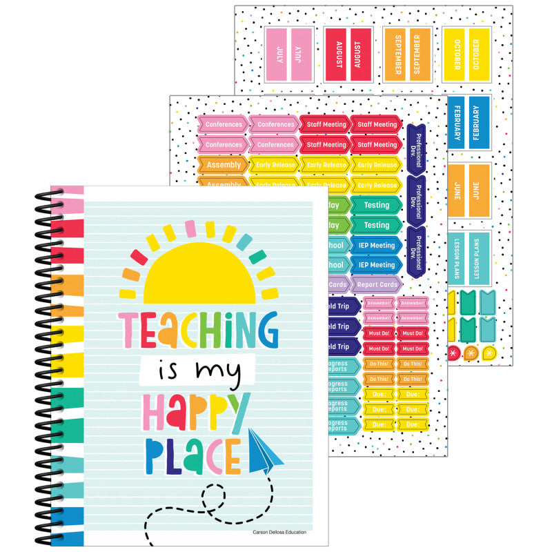 CARSON DELLOSA EDUCATION - Happy Place Teacher Planner
